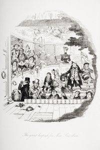 ミススネヴェッリッチの偉大な別れ、チャールズディケンズ（1812-70）による「ニコラスニクルビー」のイラスト、1839年発行